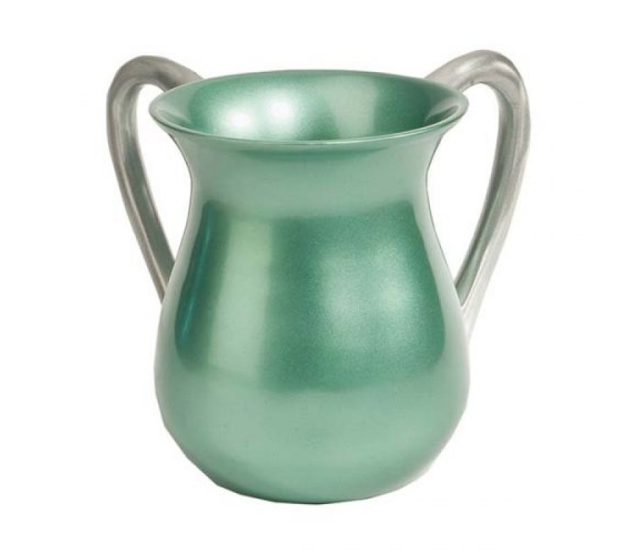 Yair Emanuel Anodized Aluminum Classic Netilat Yadayim Wash Cup - Light Green