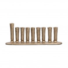 Yair Emanuel Antique Style Chanukah Menorah - Brass Color