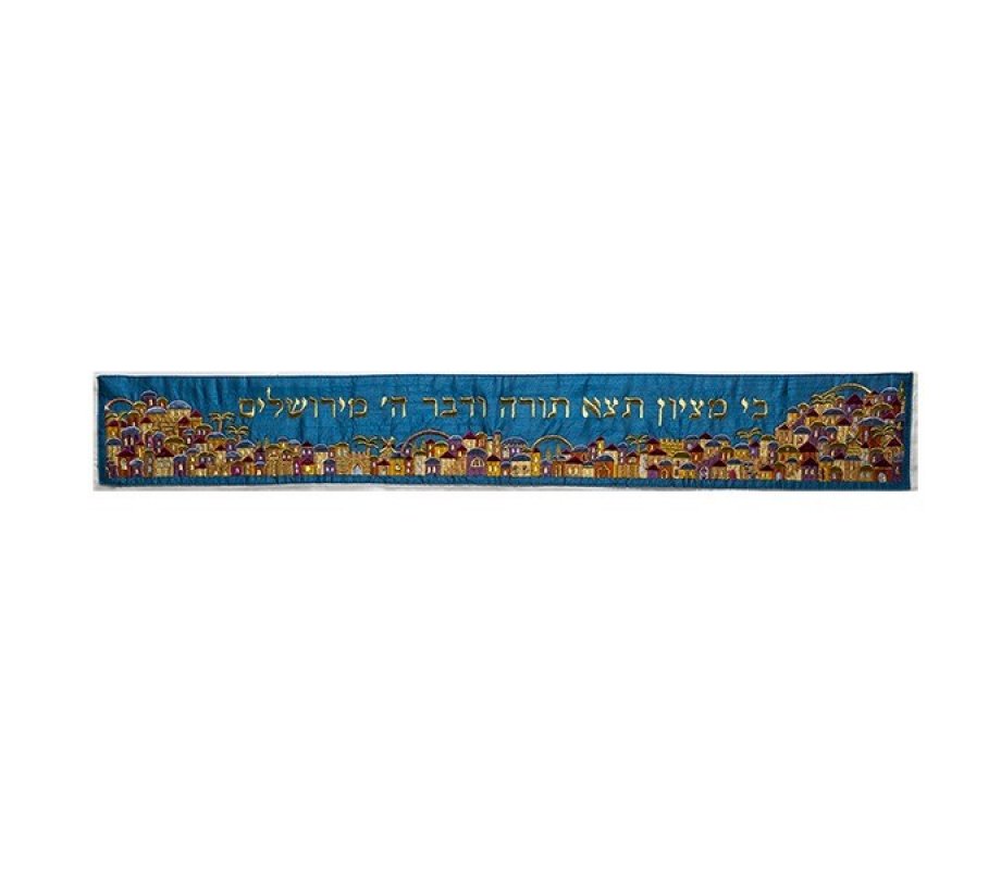 Yair Emanuel Atarah for Tallit, Jerusalem Design - Multicolor on Blue