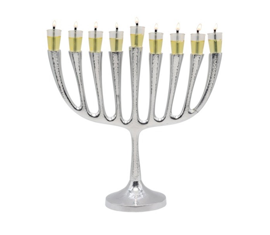 Yair Emanuel Classic Large Hanukkah Menorah - 12 Inches Height