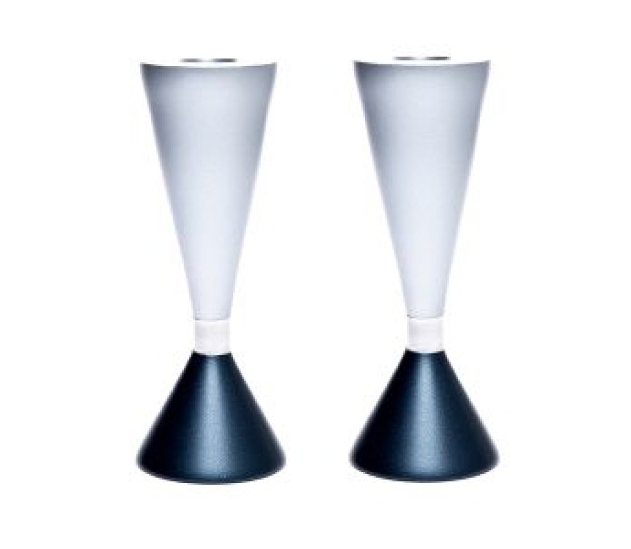 Yair Emanuel Cone Candlesticks, Two Sided and Two Colored - Choice of Colors