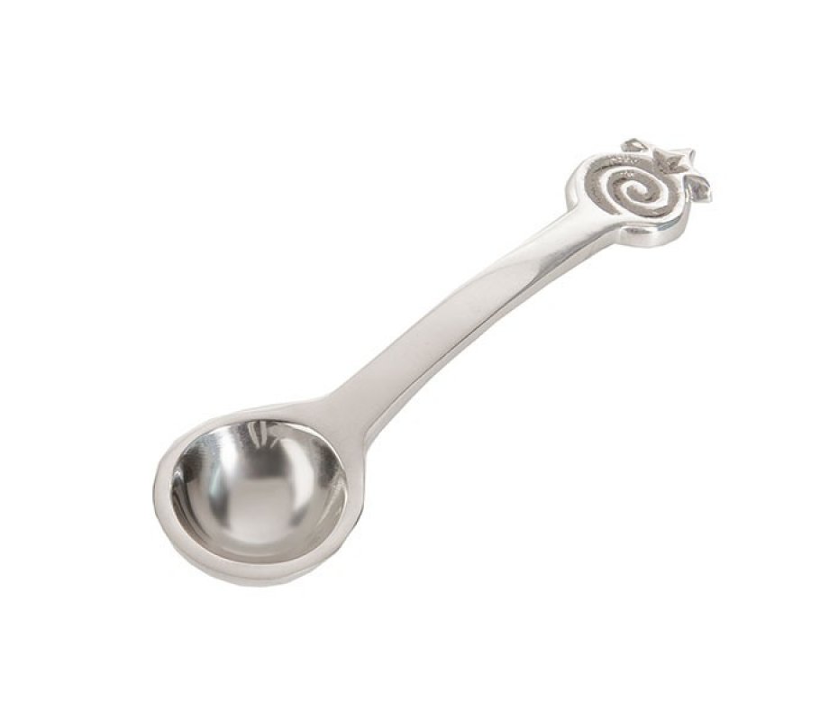 Yair Emanuel Decorative Silver Color Spooon - Pomegranate