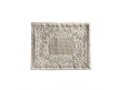 Yair Emanuel Embroidered Silk Floral Matzah & Afikoman Cover, Sold Separately - Silver