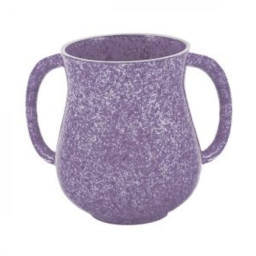 Yair Emanuel Faux Marble Netilat Yadayim Wash Cup - Purple