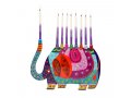 Yair Emanuel Fun Chanukah Menorah, Elephant - Different Design on the Reverse