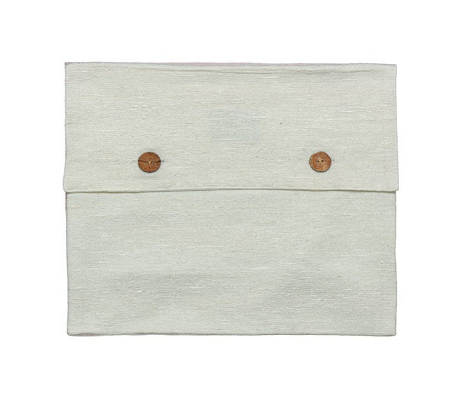 Yair Emanuel Hand Embroidered Silk-Cotton Tallit Set - Gray Stripes