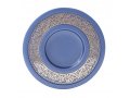 Yair Emanuel Kiddush Cup and Plate, Silver Jerusalem Overlay - Blue