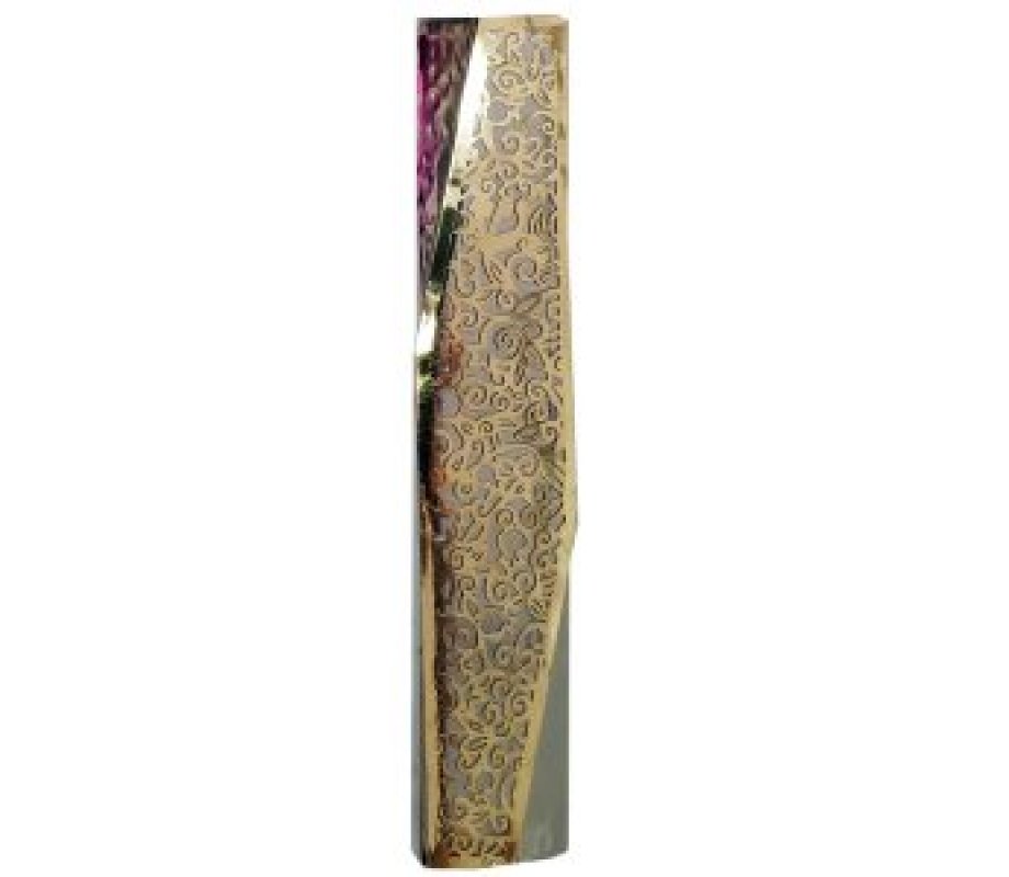Yair Emanuel Mezuzah Case, Geometric Style and Pomegranates - Choice of Colors