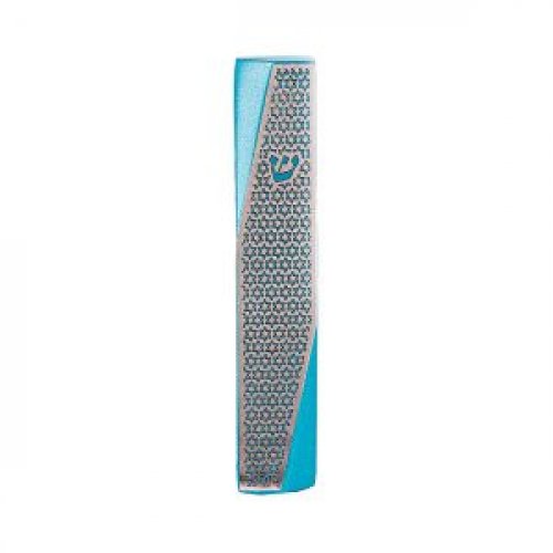 Yair Emanuel Mezuzah Case, Geometric Style and Stars of David - Choice of Colors