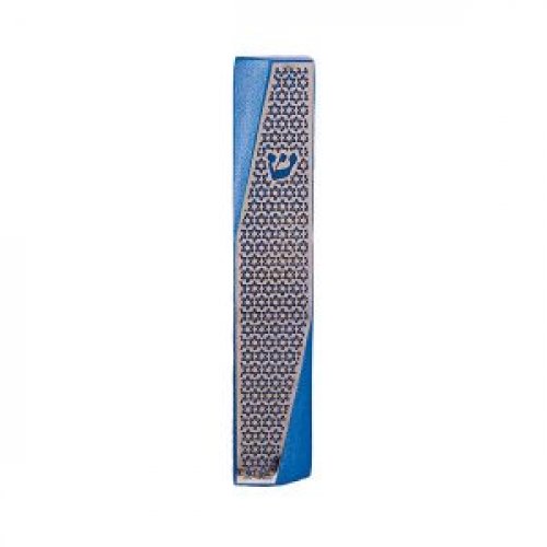 Yair Emanuel Mezuzah Case, Geometric Style and Stars of David - Choice of Colors