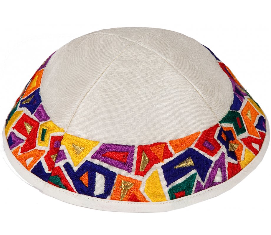 Yair Emanuel Mosaic Star of David Prayer Shawl Tallit Set - Multicolored