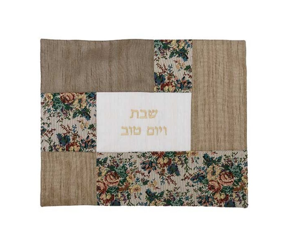 Yair Emanuel Patchwork Challah Cover - Tapestry Flowers