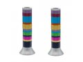 Yair Emanuel Pillar Candlesticks with Full Decorative Rings  Choice of Colors