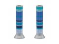Yair Emanuel Pillar Candlesticks with Full Decorative Rings  Choice of Colors