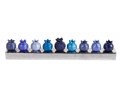 Yair Emanuel Pomegranate Hanukkah Menorah, Anodized Aluminum - Blue