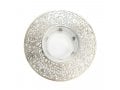 Yair Emanuel Raised Honey Dish with Cutout Pomegranates and Shanah Tovah - Silver