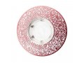 Yair Emanuel Raised Honey Dish with Cutout Shanah Tovah and Pomegranates - Maroon