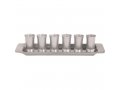 Yair Emanuel Six Anodized Aluminum Kiddush Cups and Tray  Metallic Colors