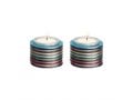 Yair Emanuel Small Tea Light Candlesticks, Stacked Discs  Colorful