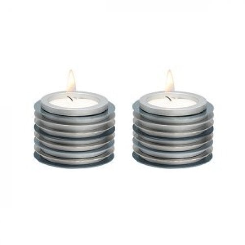 Yair Emanuel Small Tea Light Candlesticks, Stacked Discs  Colorful