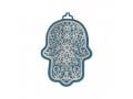 Yair Emanuel Small Wall Hamsa, Delicate Pomegranate Overlay - Choice of Colors