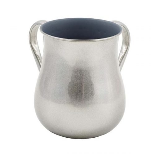 Yair Emanuel Stainless Steel Netilat Yadayim Wash Cup - Silver