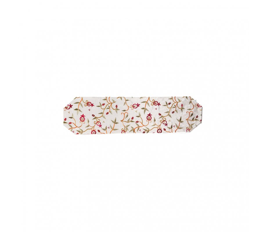 Yair Emanuel Table Runner - Red Pomegranates Design