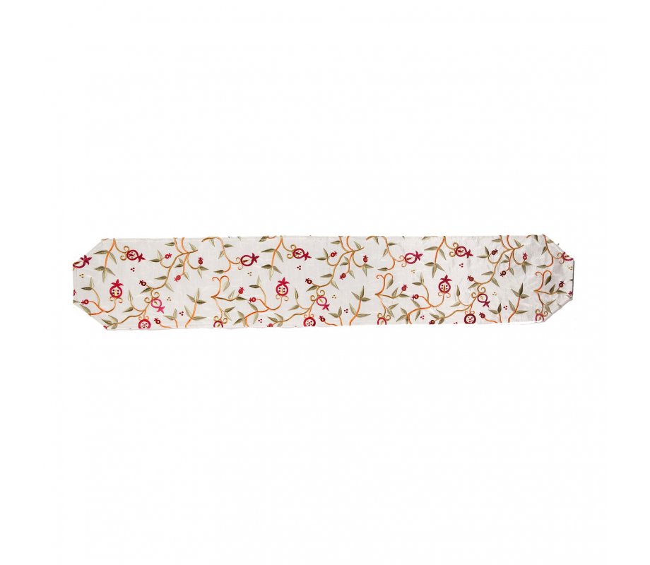Yair Emanuel Table Runner - Red Pomegranates Design