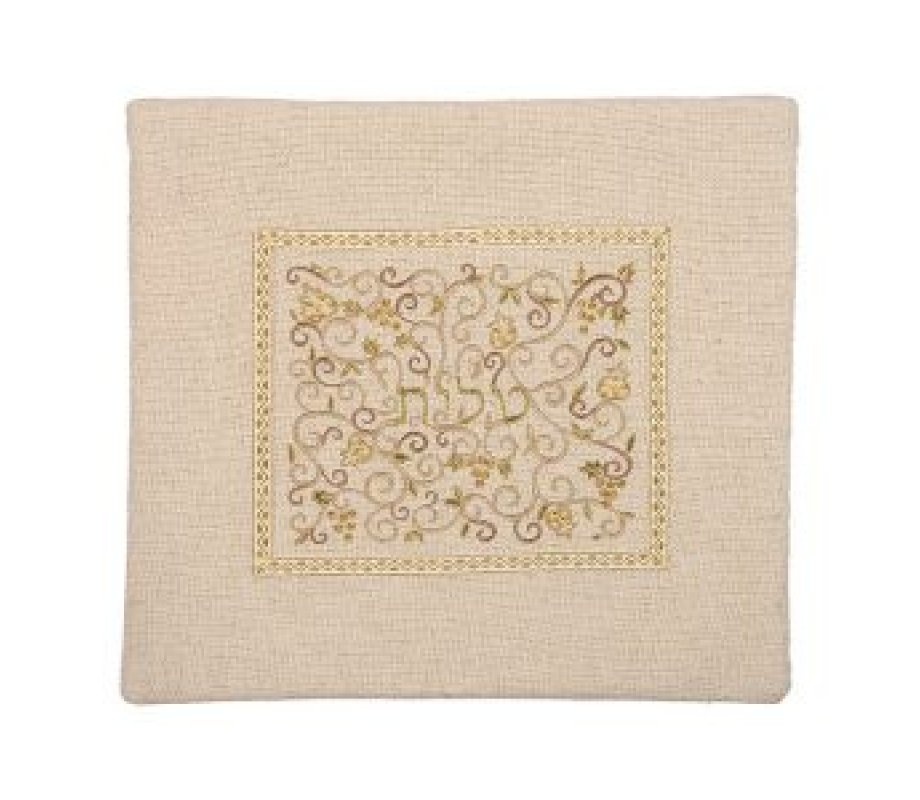 Yair Emanuel Tallit and Tefillin Bags, Sold Separately Embroidered Pomegranate Vines - Gold