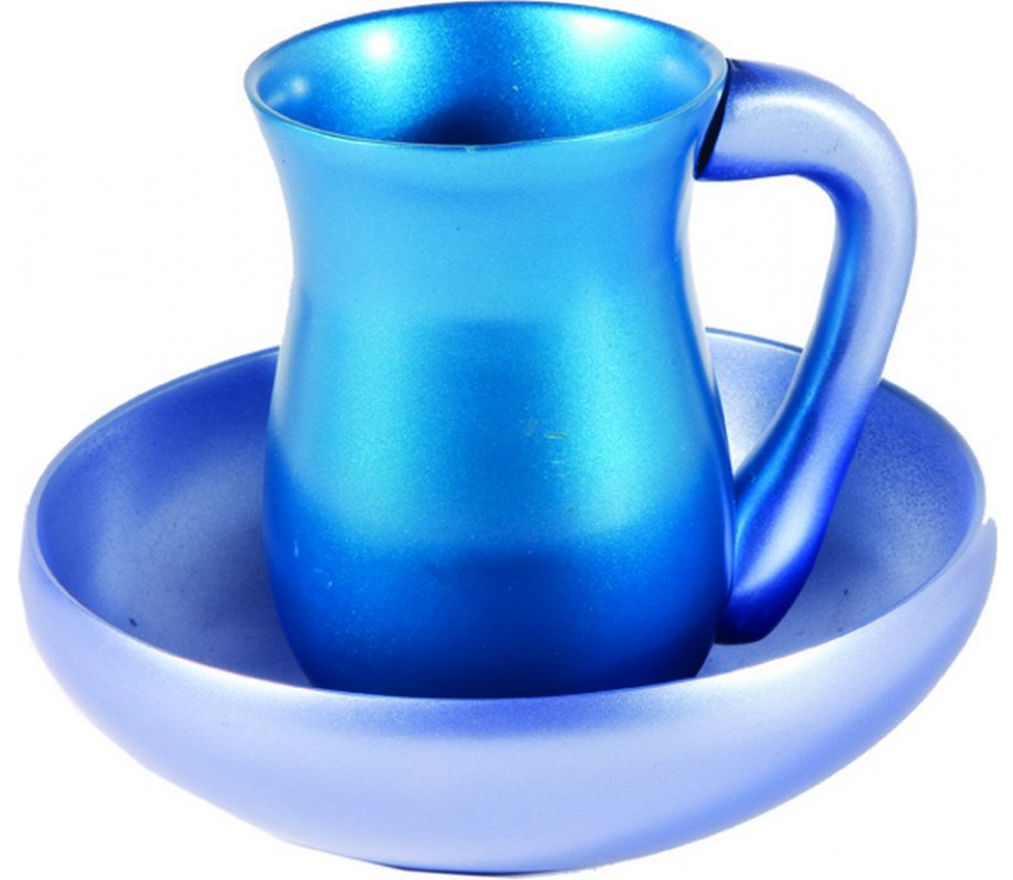 Yair Emanuel Two-Piece Aluminum Mayim Achronim Set - Turquoise