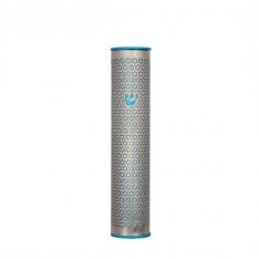 Yair Emanuel Wide Cutout Rounded Metal Mezuzah Case - Turquoise Stars of David